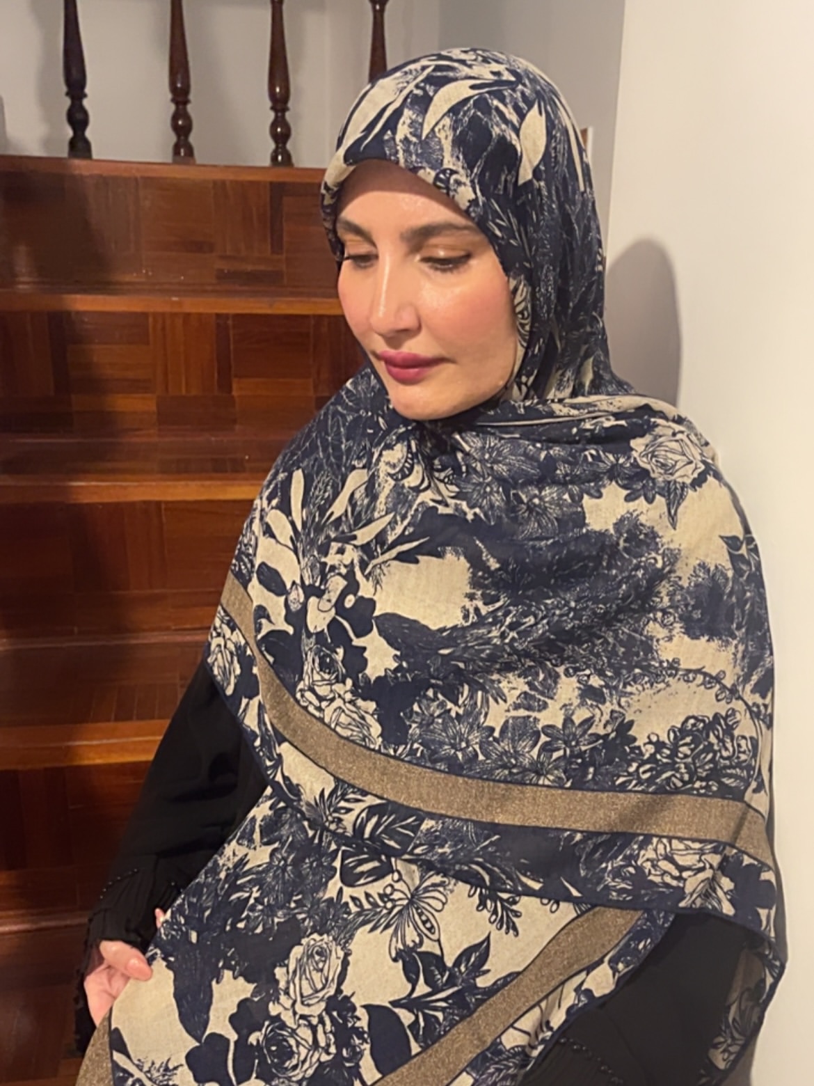 روسری نخی کولردار تابستانه قواره ۱۴۰