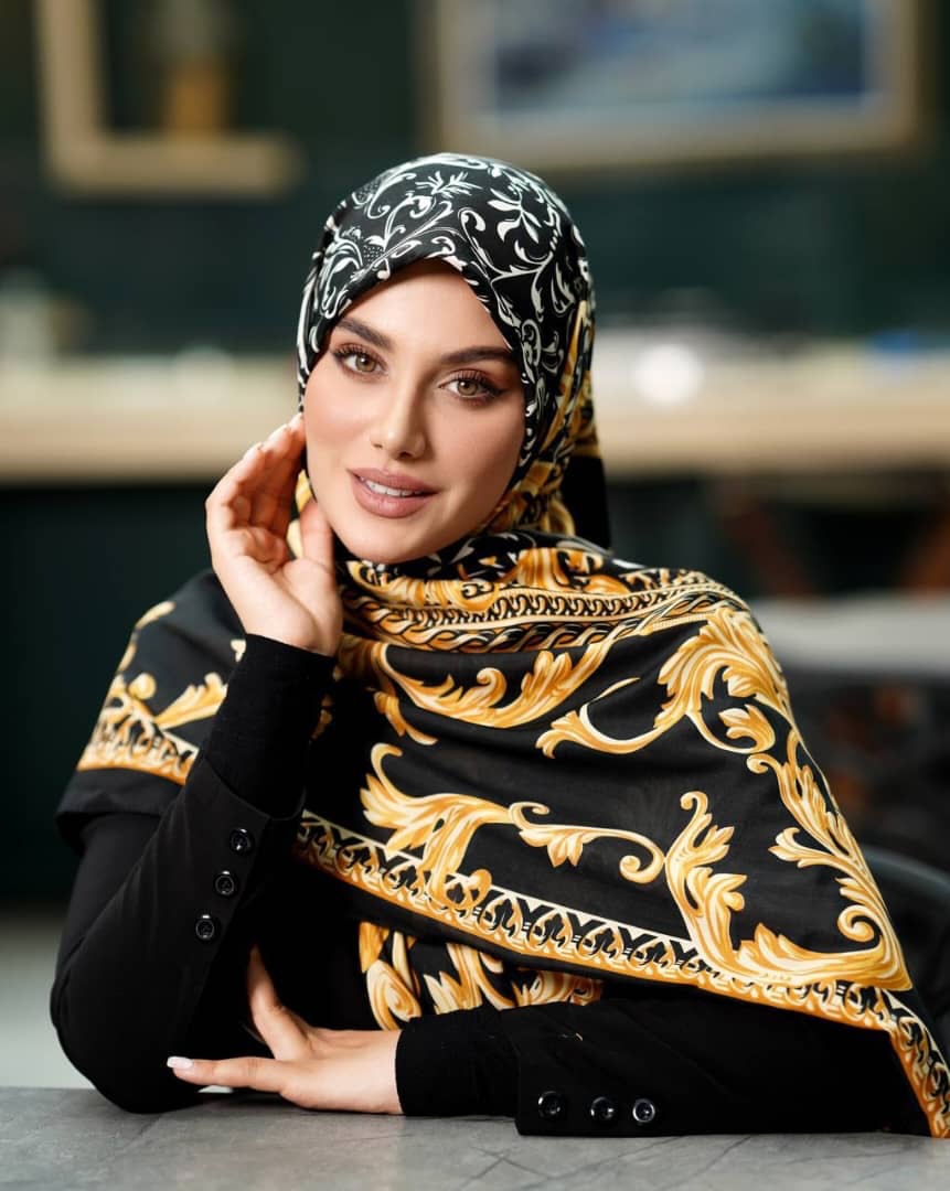 روسری نخ وال کیفیت عالی قواره حدود 135