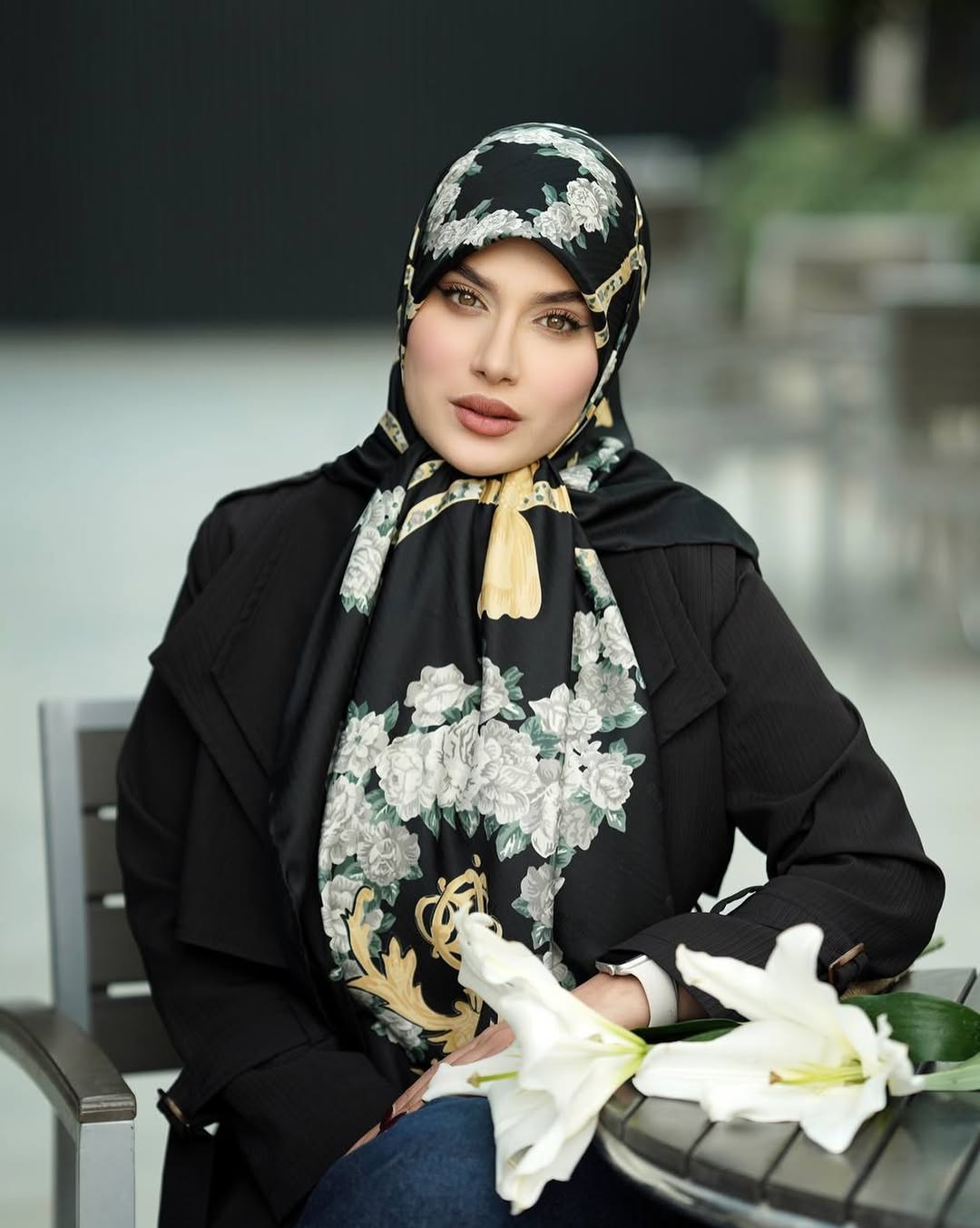 روسری ابریشم ژاکارد قواره ۱۴۰