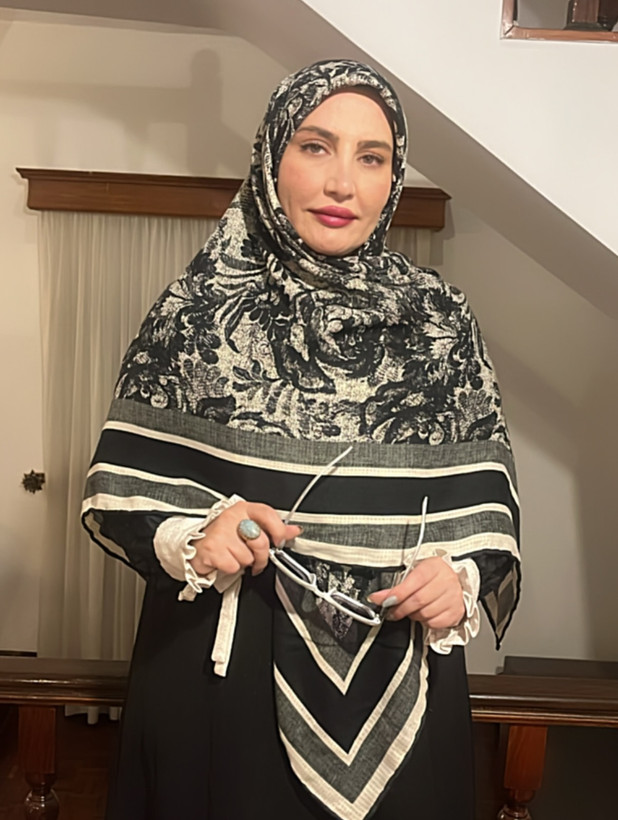 روسری نخی رز