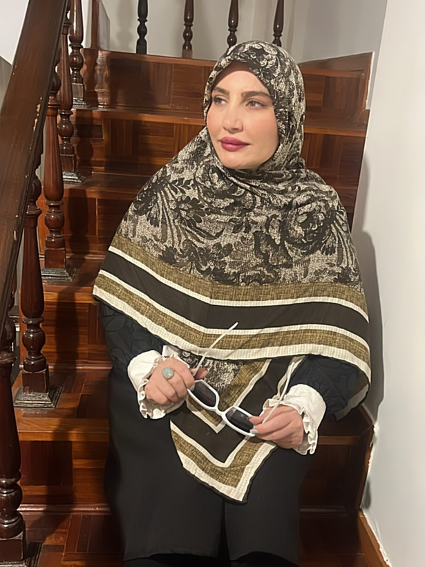 روسری نخی رز