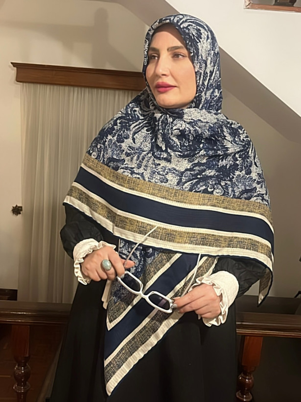 روسری نخی رز