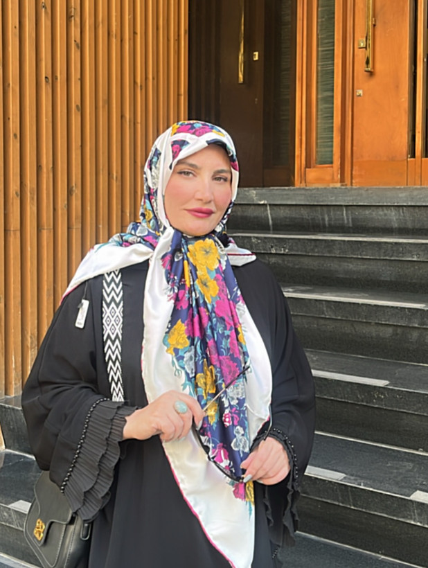 روسری طرح مارک ابریشم توییل گل رز