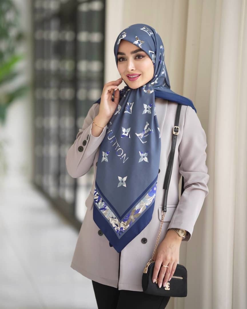 روسری پلیسه وارداتی دور پانچ