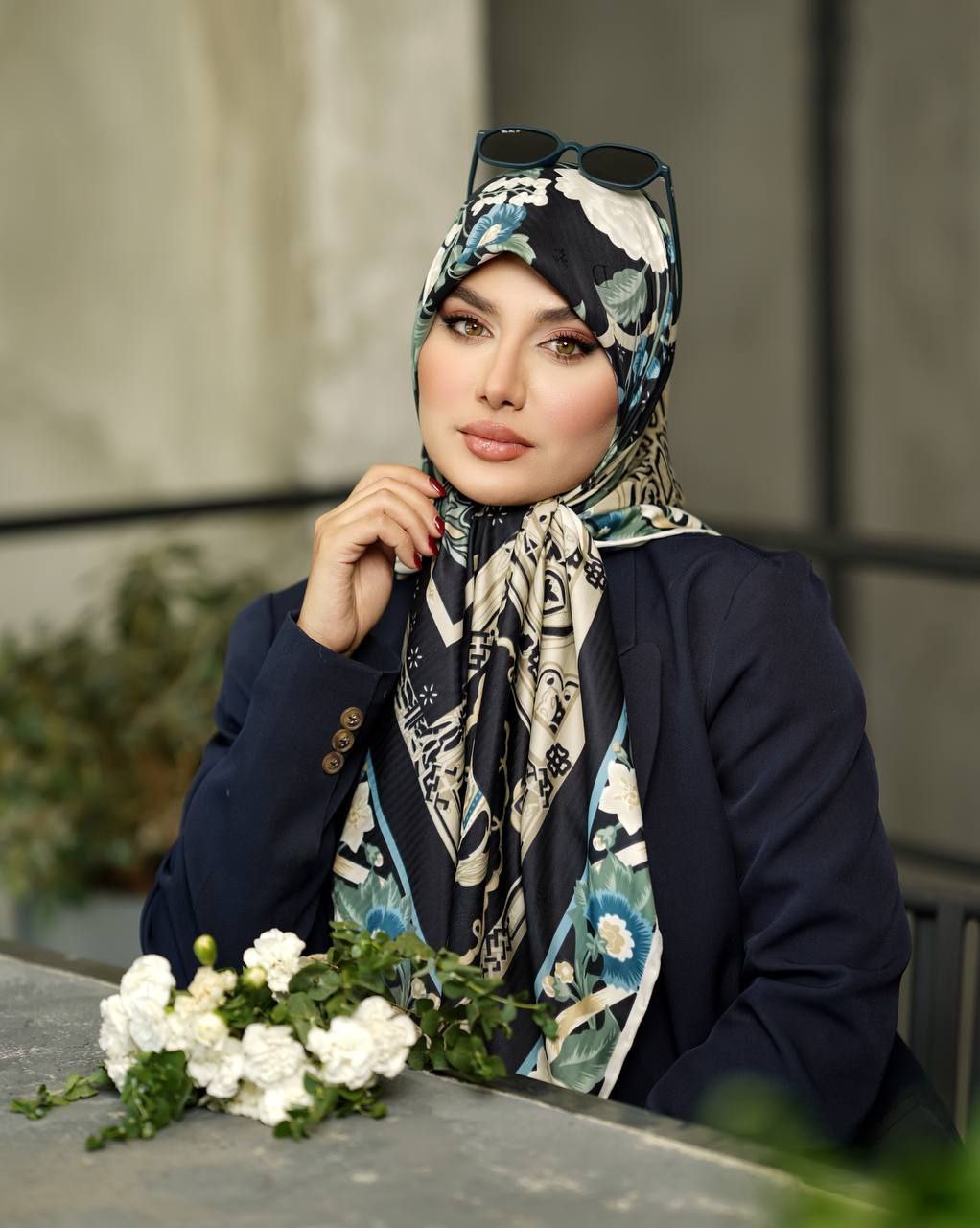 روسری ابریشم ژاکارد مجلسی