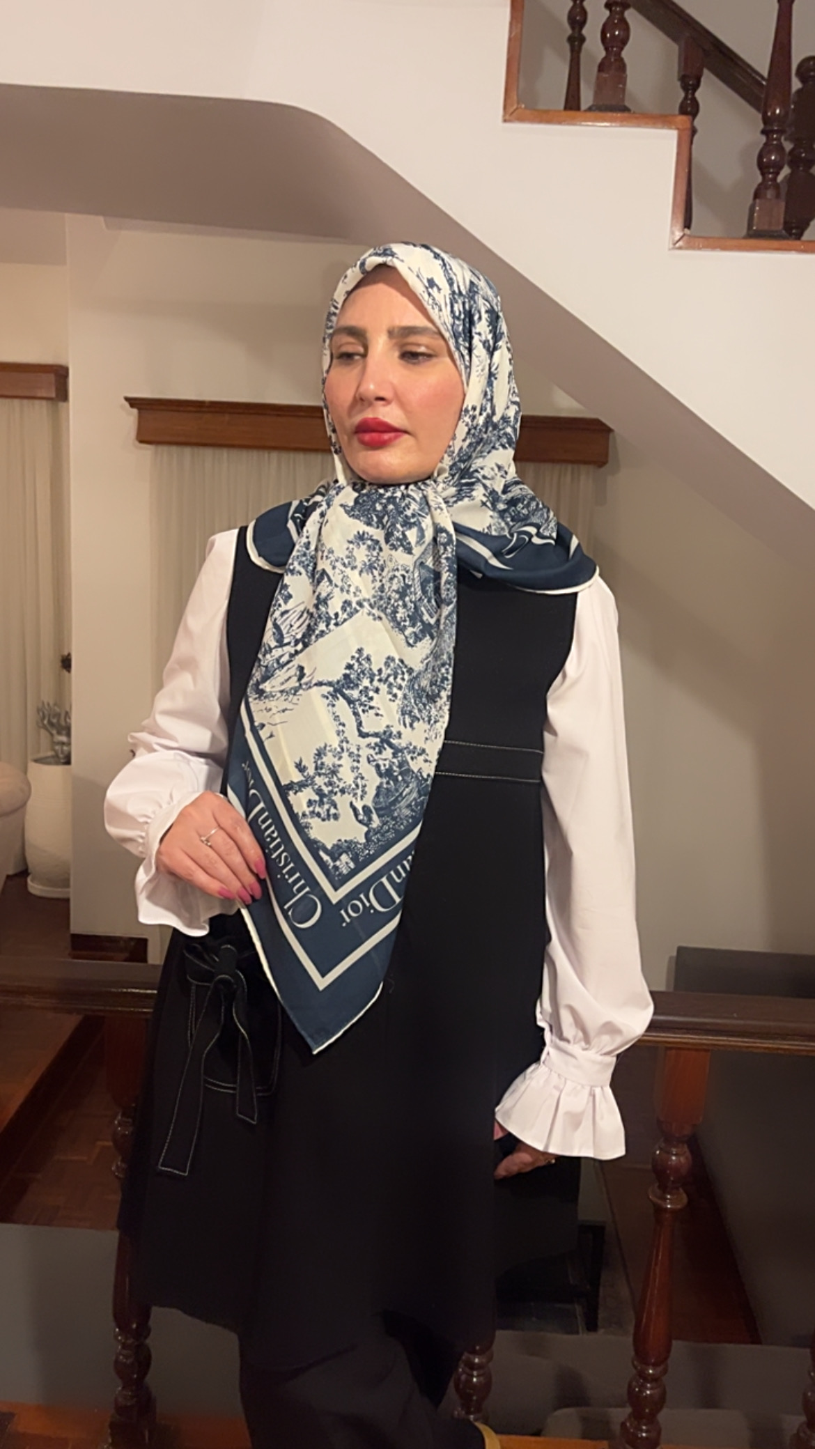 روسری نخ حریر طرح جنگل