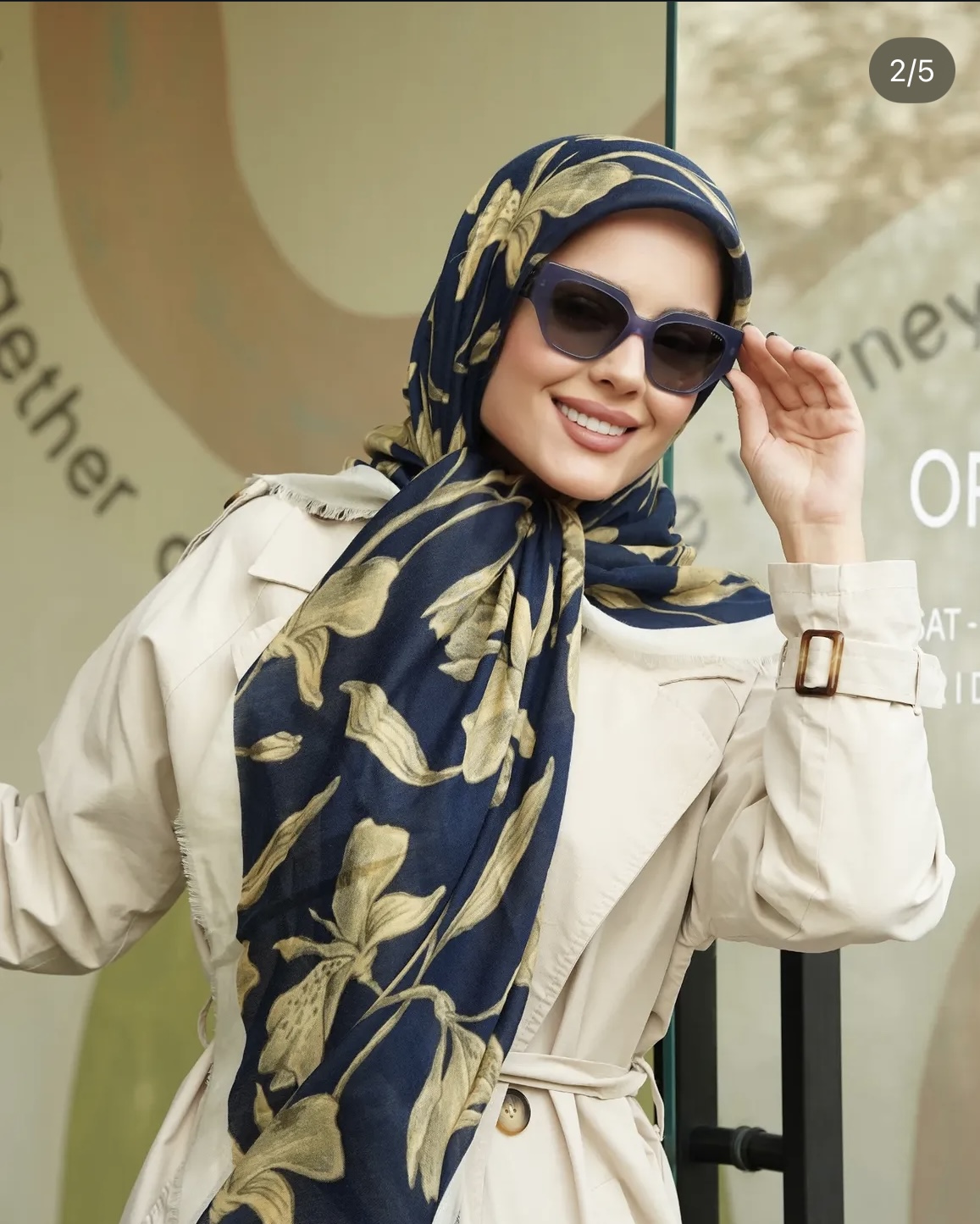 روسری نخ یونیک گل